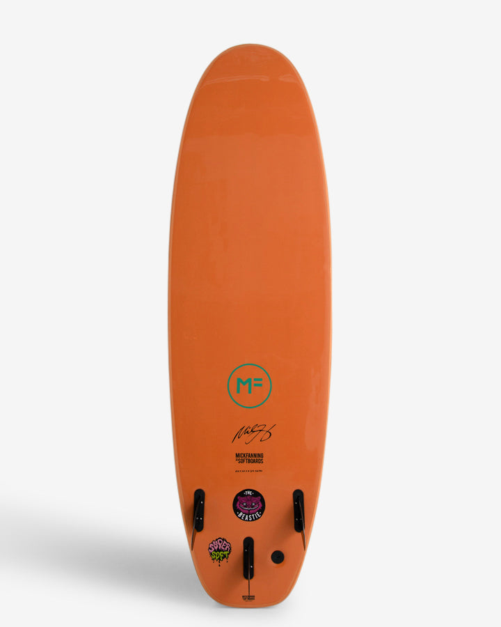 Mick Fanning The Beastie 6’0 MF BEASTIE SUPERSOFT - WHITE/TEAL – MICK FANNING SOFTBOARDS USA