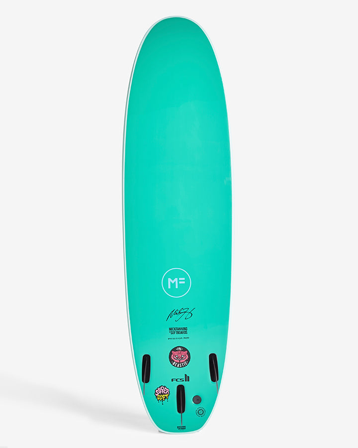 BEASTIE SUPER SOFT - MINT/AQUA FCSII – MICK FANNING SOFTBOARDS AUS
